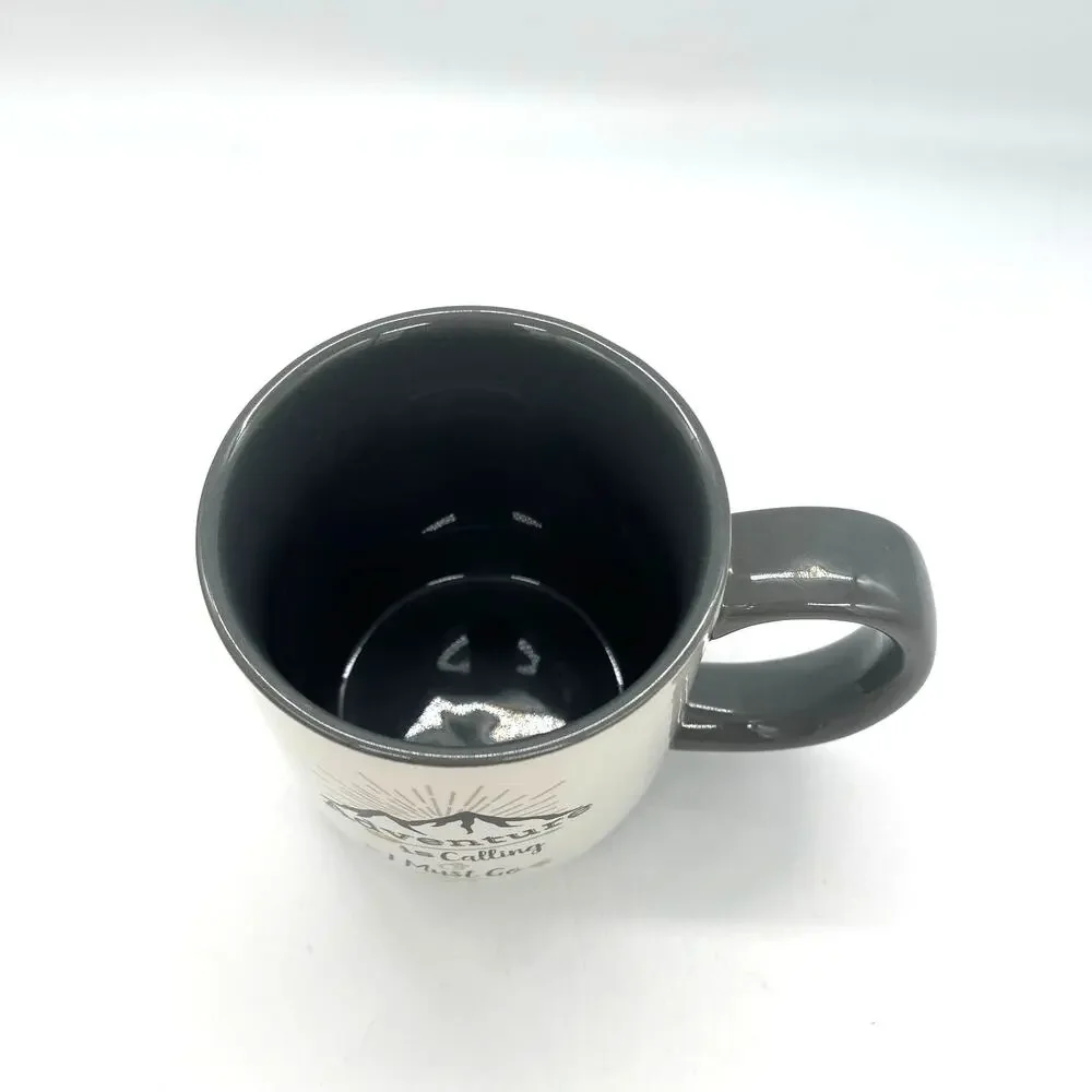 Adventure is Calling 10 Strawberry Street White / Gray Coffee Mug Travel
